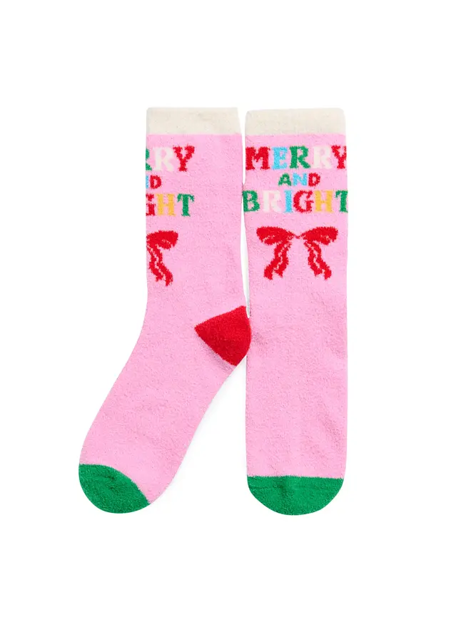 Merry & Bright Socks Pink