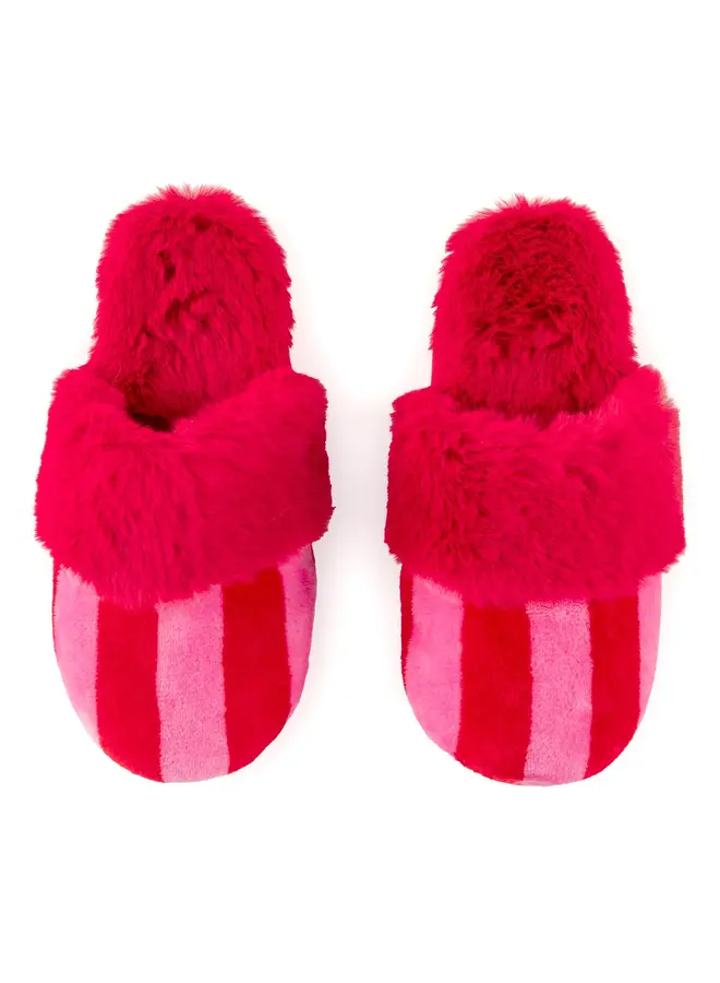 Felicity Slippers Red Stripe