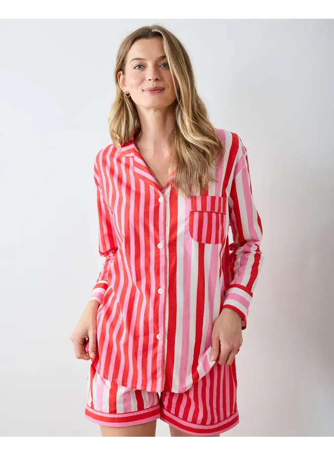 Gift Wrapping Peppermint Swirl Long Sleeve Shirt & Shorts Set PREORDER!