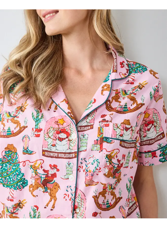 Cowboy Christmas Pink Boots Short Set PREORDER!