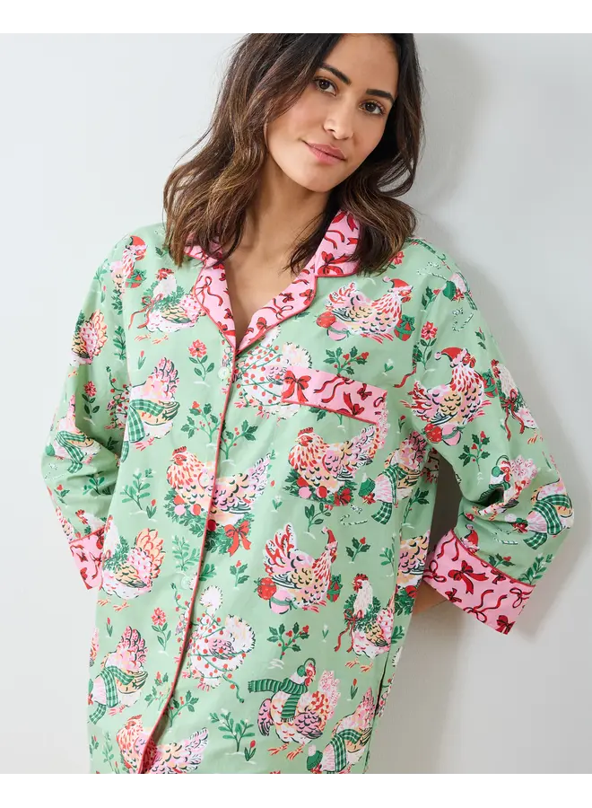 Holiday Hens Sage Sleep Shirt PREORDER!