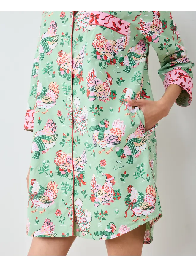 Holiday Hens Sage Sleep Shirt PREORDER!