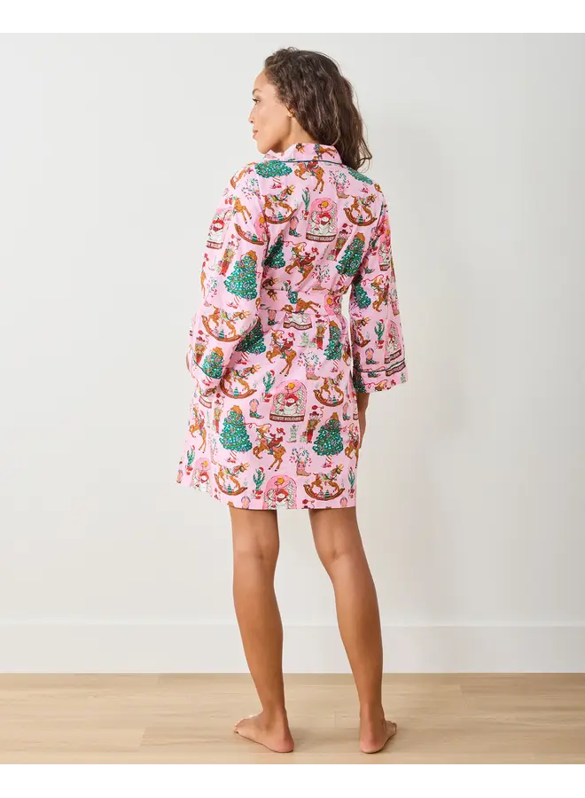 Cowboy Christmas Pink Boots Getting Ready Robe PREORDER!