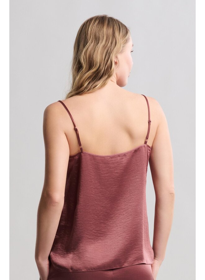 Liquid Satin Lace Camisole Canyon Rose