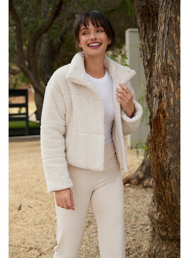 Brushed CozyChic Puffer Jacket Sand Dune