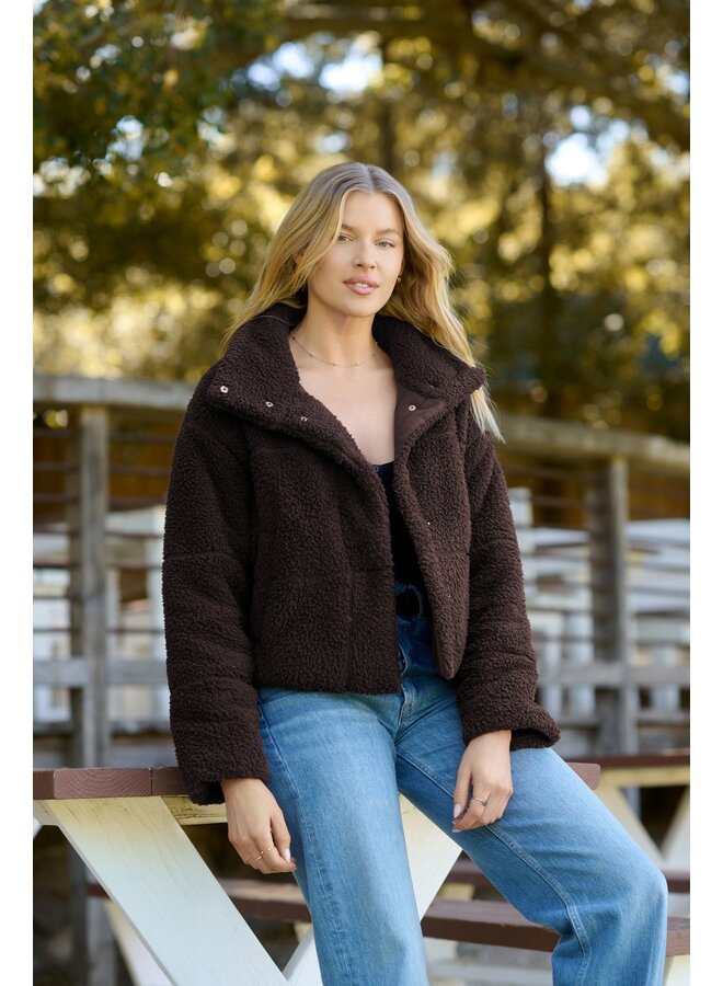 Brushed CozyChic Puffer Jacket Umber