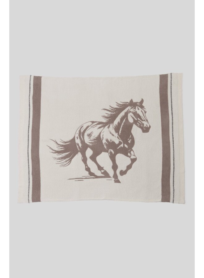 CozyChic Stallion Throw Cream