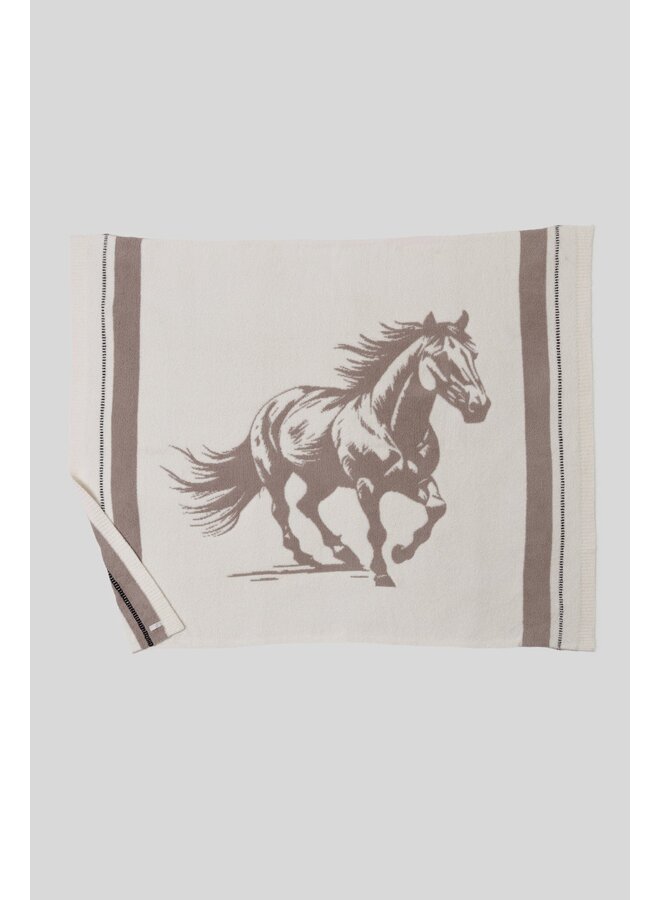 CozyChic Stallion Throw Cream
