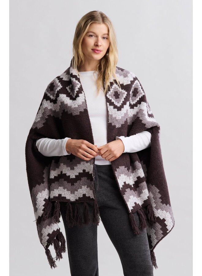 CozyChic Mosaic Wrap Umber