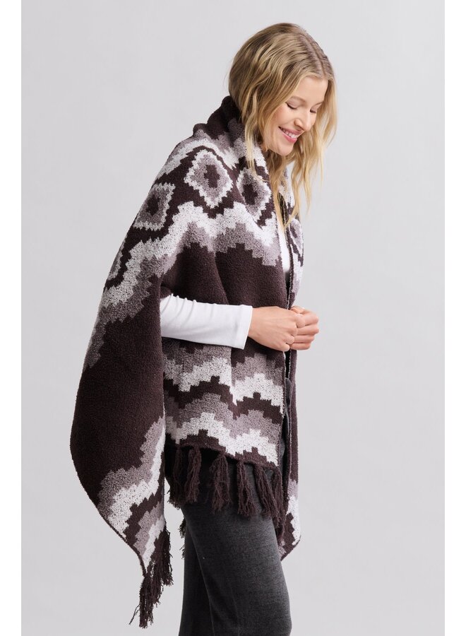 CozyChic Mosaic Wrap Umber