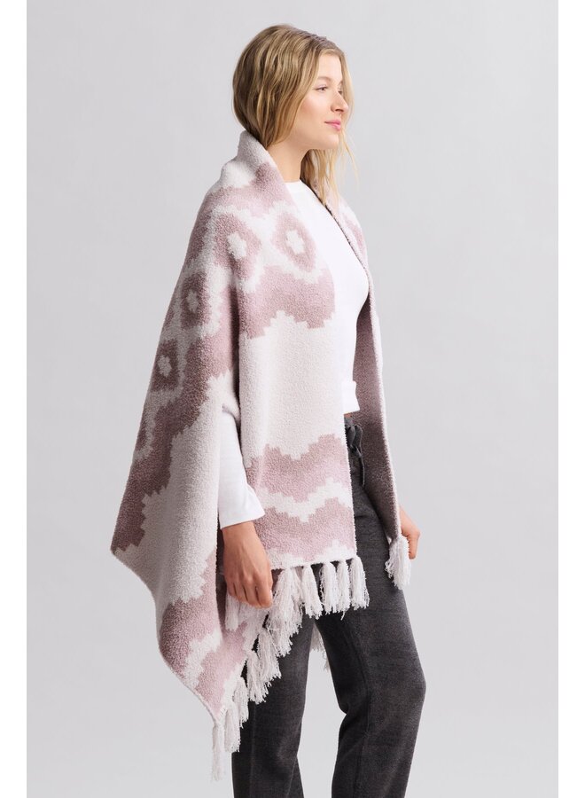 CozyChic Mosaic Wrap Faded Rose