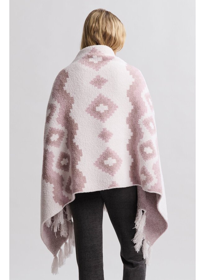 CozyChic Mosaic Wrap Faded Rose