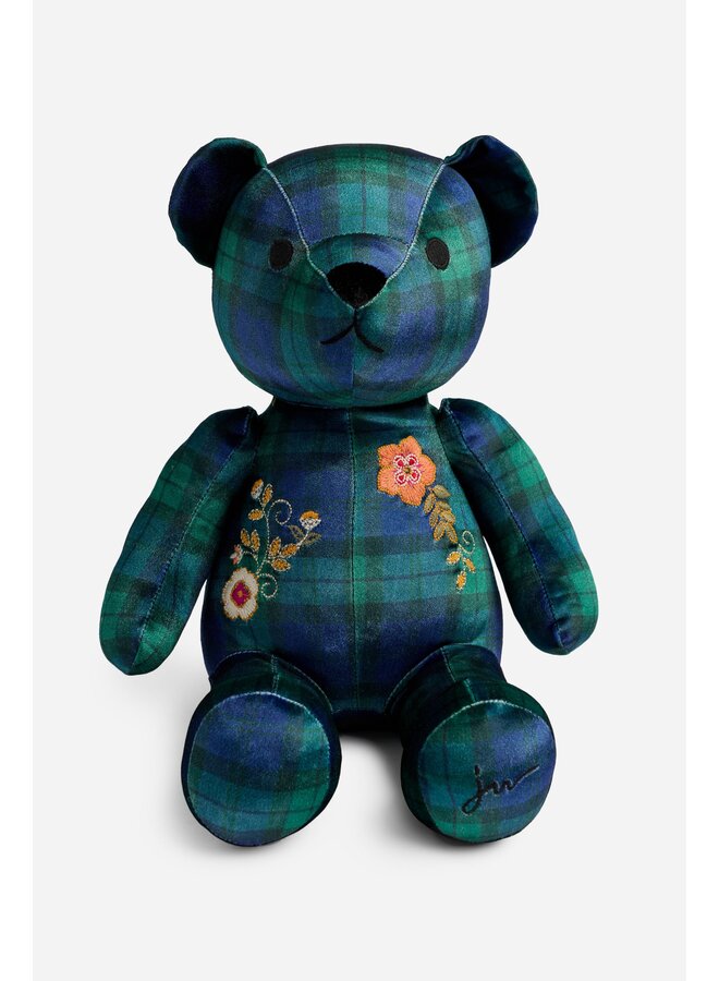Mingo Plaid Embroidered Velvet Bear