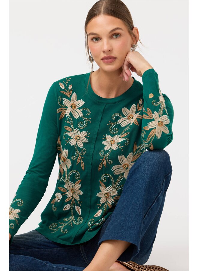 Raw Seam Crew Neck Tee Corinthe Botanical Garden