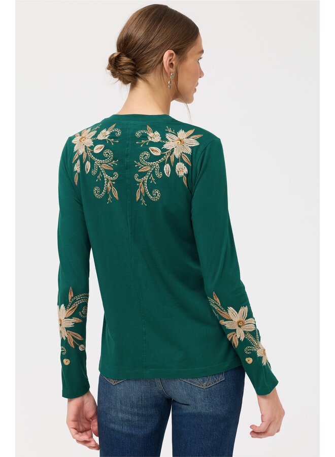 Raw Seam Crew Neck Tee Corinthe Botanical Garden