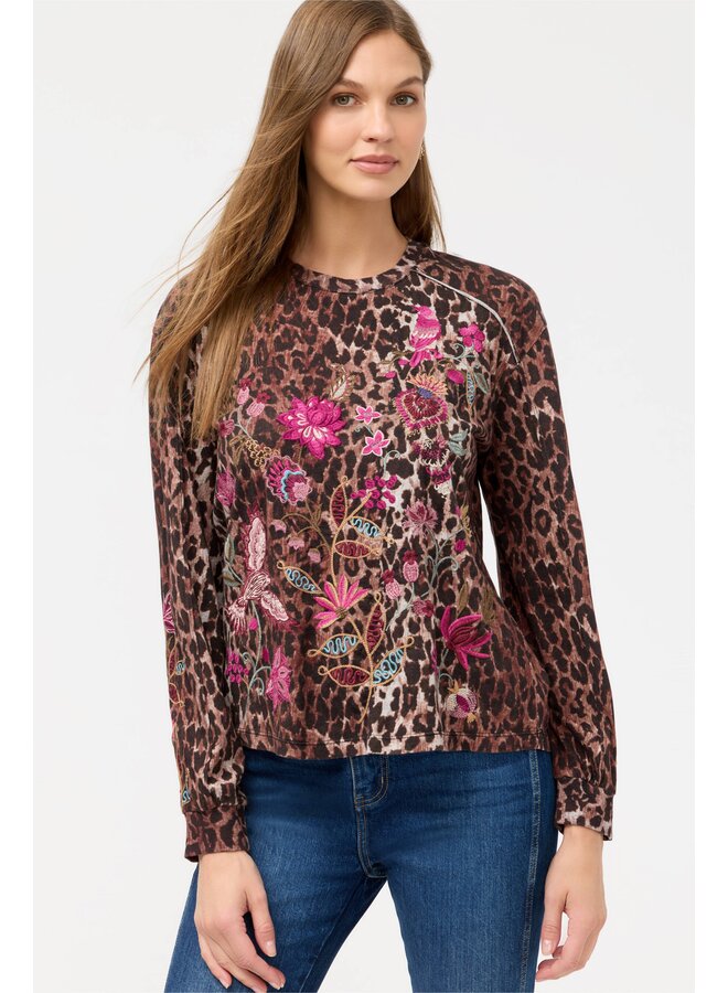 Penellope Seamed T-Shirt OG Leopard