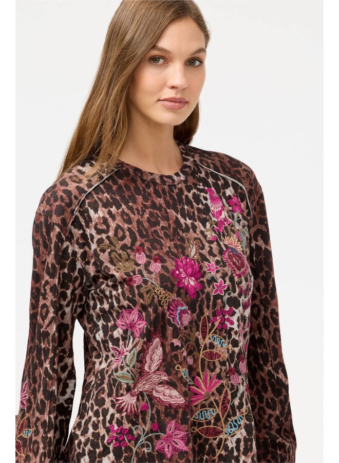 Penellope Seamed T-Shirt OG Leopard