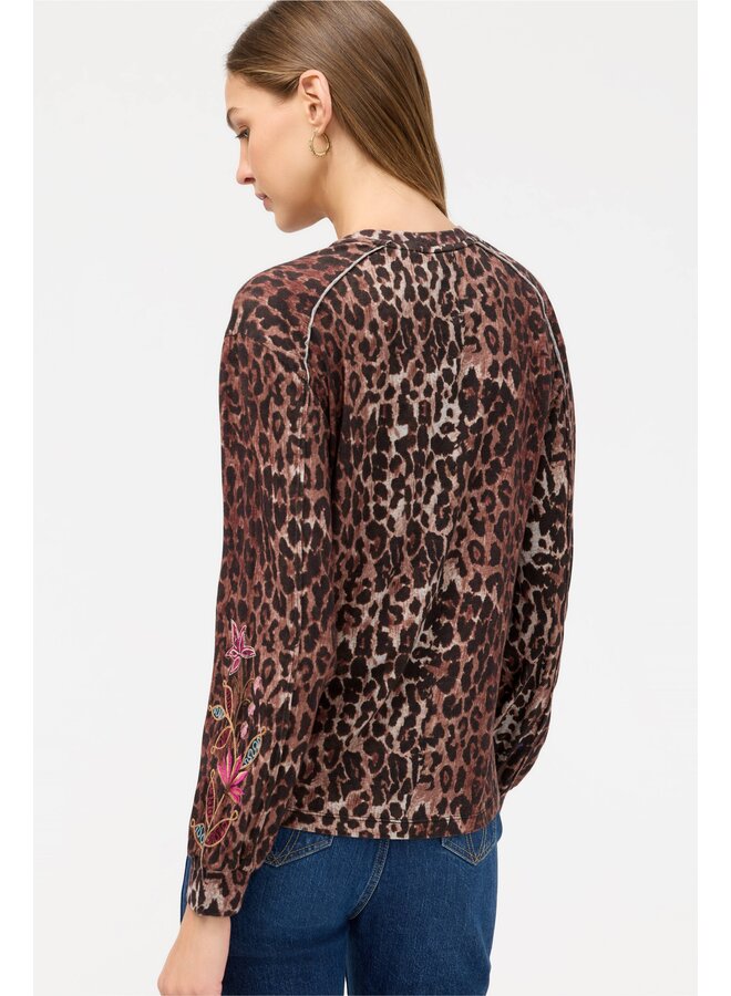 Penellope Seamed T-Shirt OG Leopard