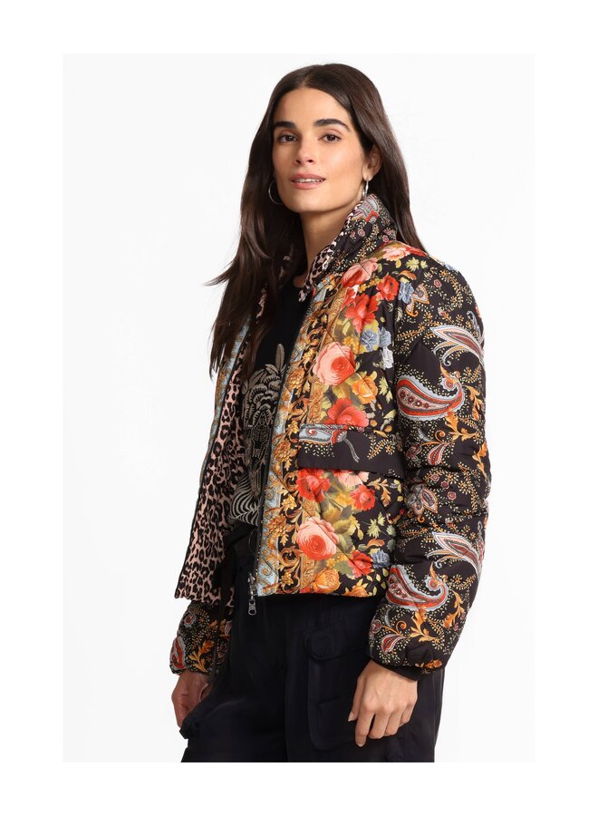 Diamond Quilted Cropped Puffer Reversible Leto