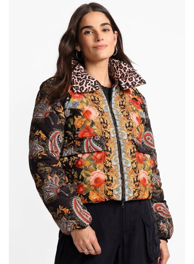 Diamond Quilted Cropped Puffer Reversible Leto