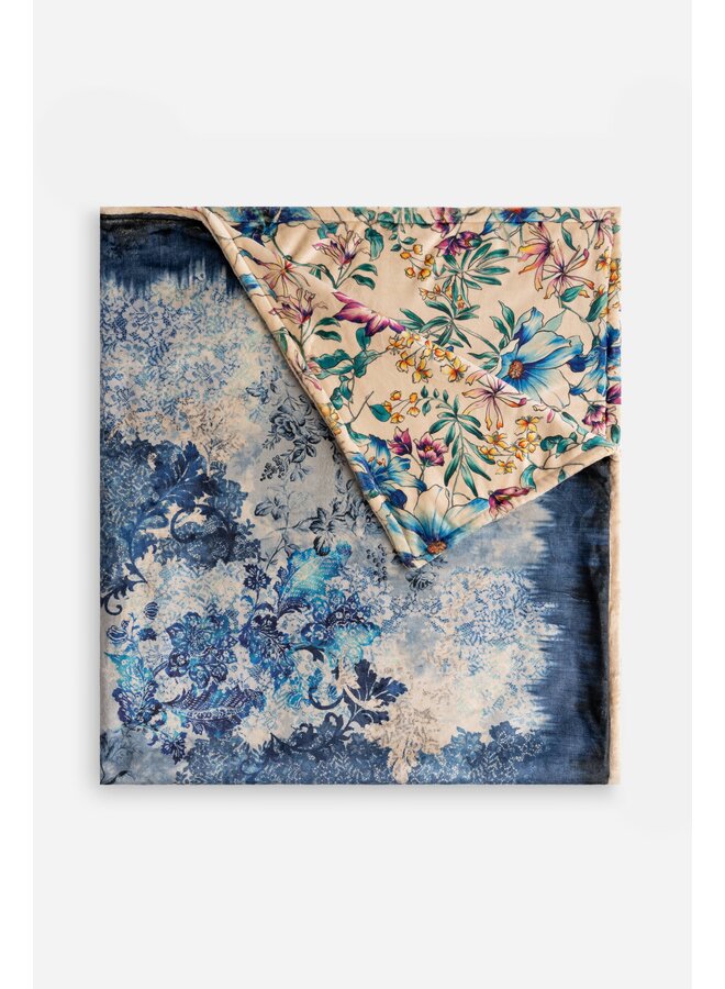 Laurel Canyon Cozy Blanket Denim Lace