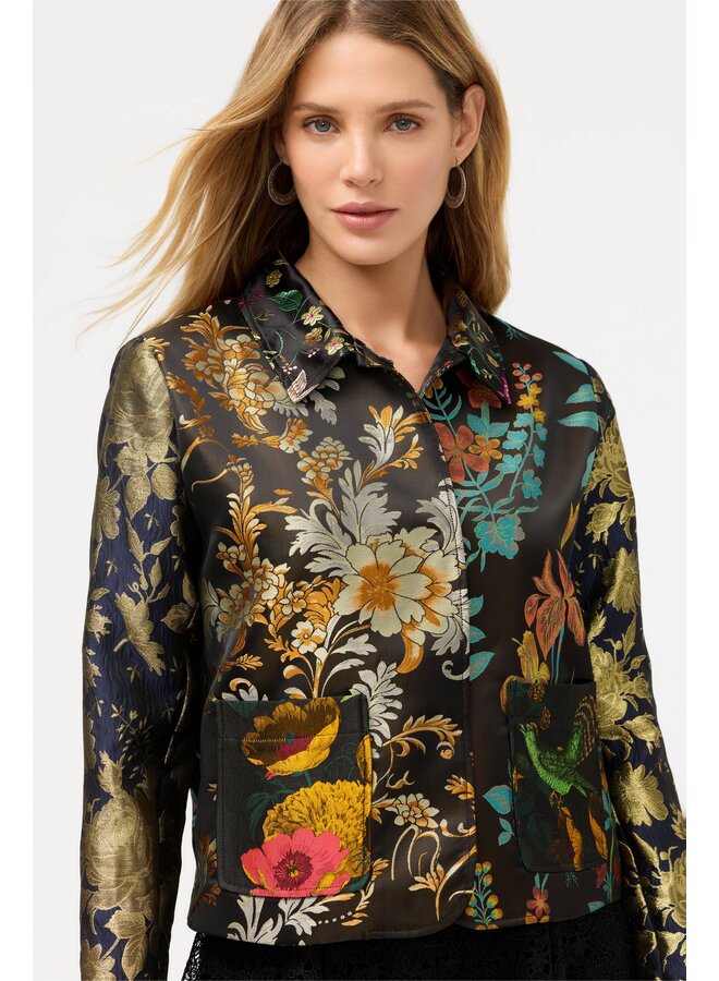 Limited Edition Jacquard Cropped Jacket Black