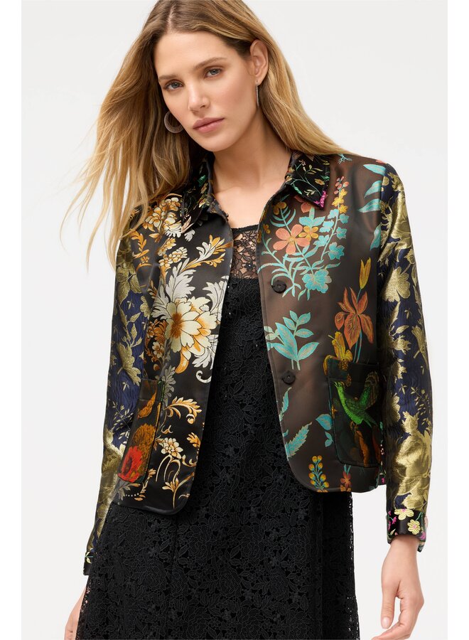 Limited Edition Jacquard Cropped Jacket Black