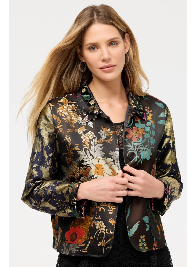 Limited Edition Jacquard Cropped Jacket Black