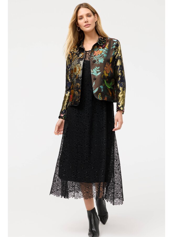 Limited Edition Jacquard Cropped Jacket Black