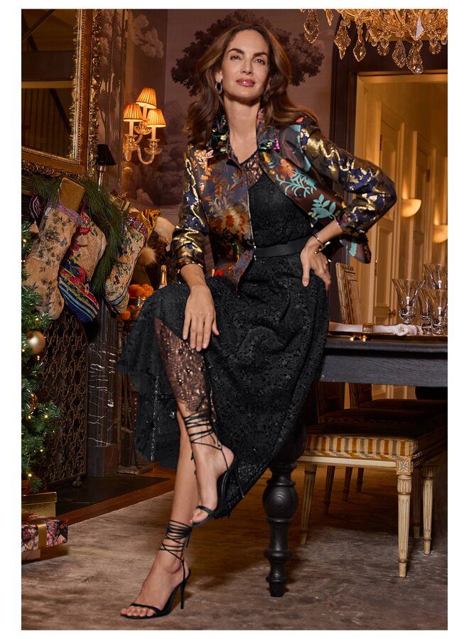 Limited Edition Jacquard Cropped Jacket Black