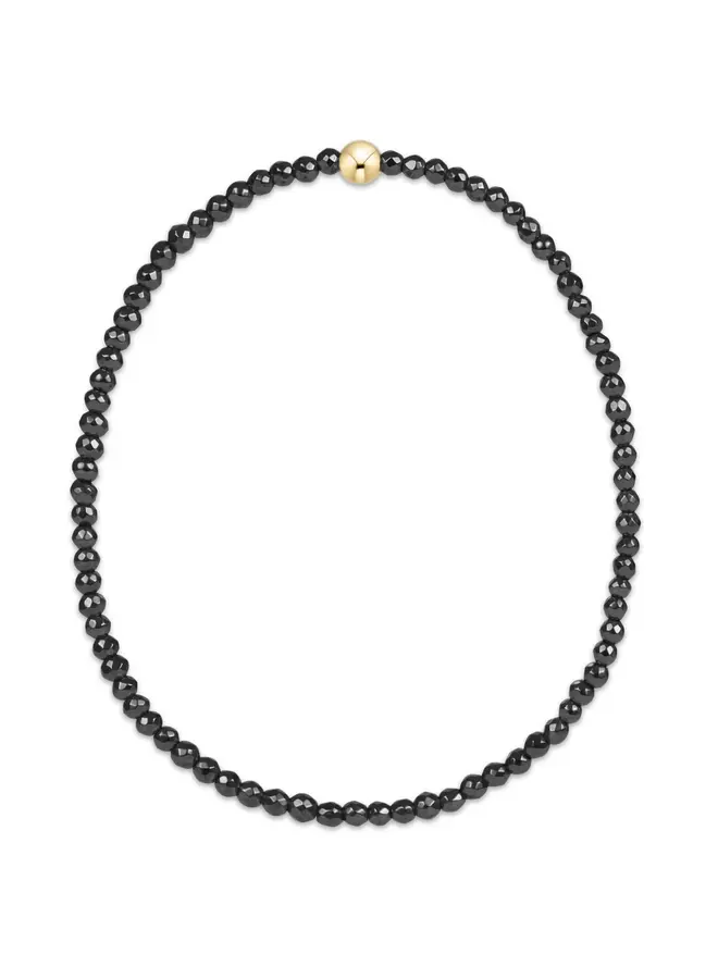 Faceted Hematite 2mm Bead Bracelet