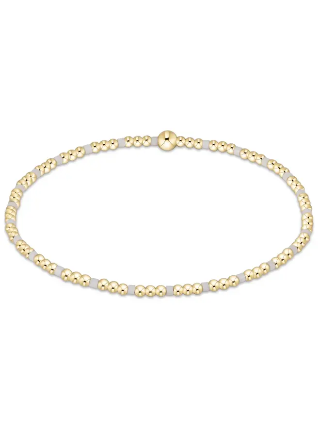 Game Day Hope Sincerity Pattern 2mm Bead Bracelet White