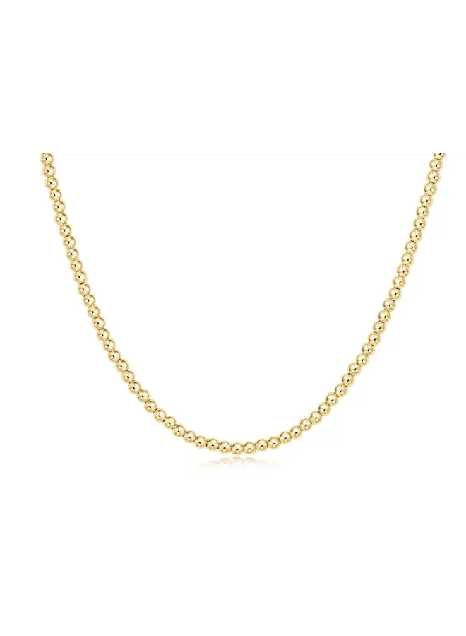 15" Choker Beaded - Classic Gold 3mm