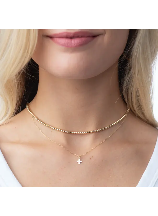 15" Choker Beaded - Classic Gold 3mm