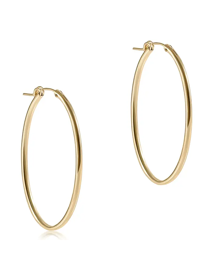 Oval Gold 2" Hoop Smooth