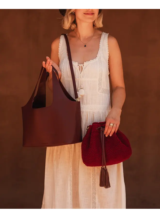 Paisley Handbag Burgundy