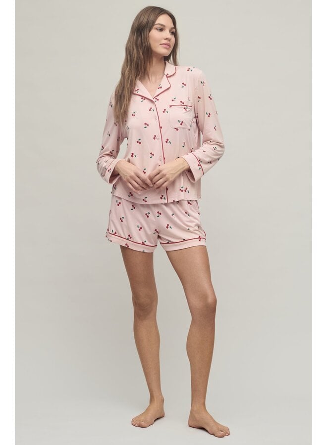 Ultra Soft Jersey Cherry Print Pajama Set