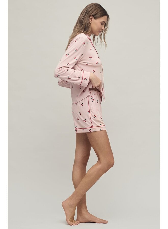 Ultra Soft Jersey Cherry Print Pajama Set