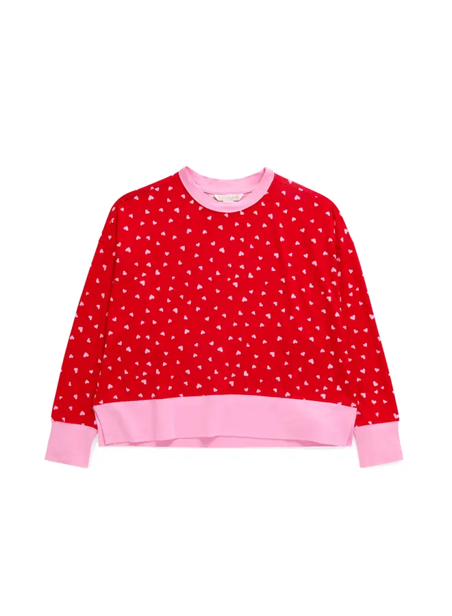 Mini Hearts Ultra Soft Jersey Knit PJ Set Red