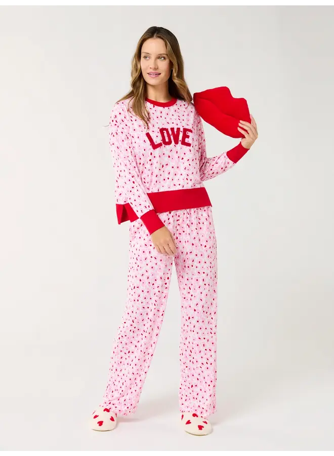 Floral Love Ultra Soft Jersey Knit PJ Set Multi