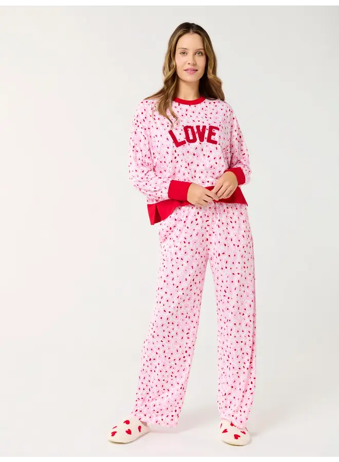 Floral Love Ultra Soft Jersey Knit PJ Set Multi