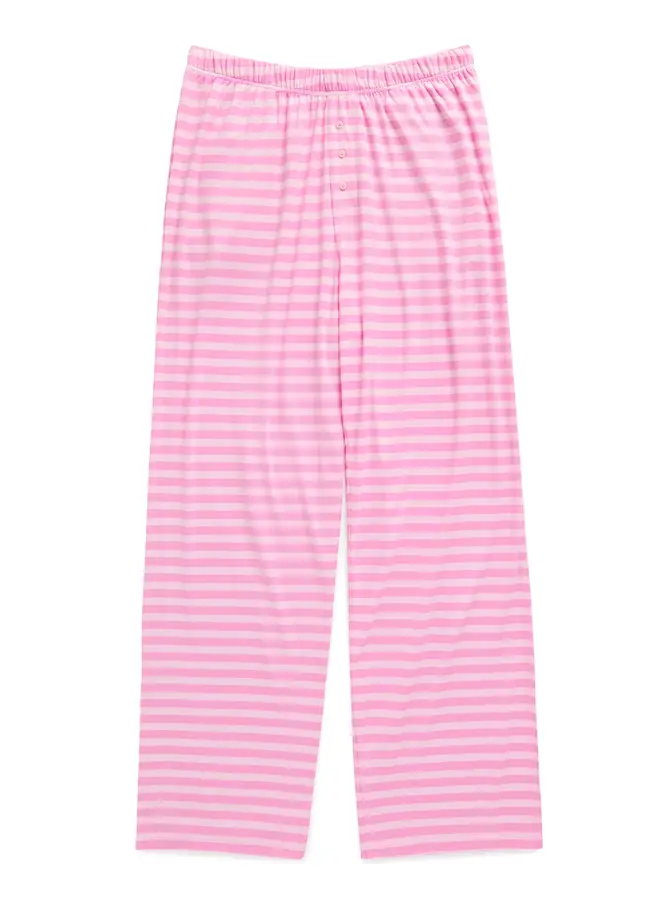 Stripe Ultra Soft Jersey Knit PJ Set Pink
