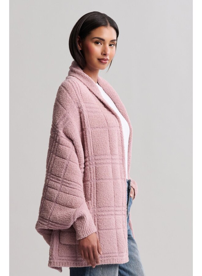 CozyChic Cotton Tonal Plaid Blanket Wrap Teaberry