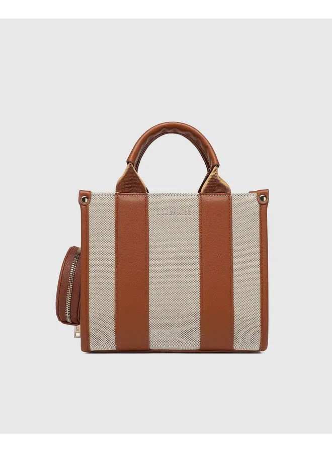 Mini Manhattan Tote Bag Natural Tan Canvas