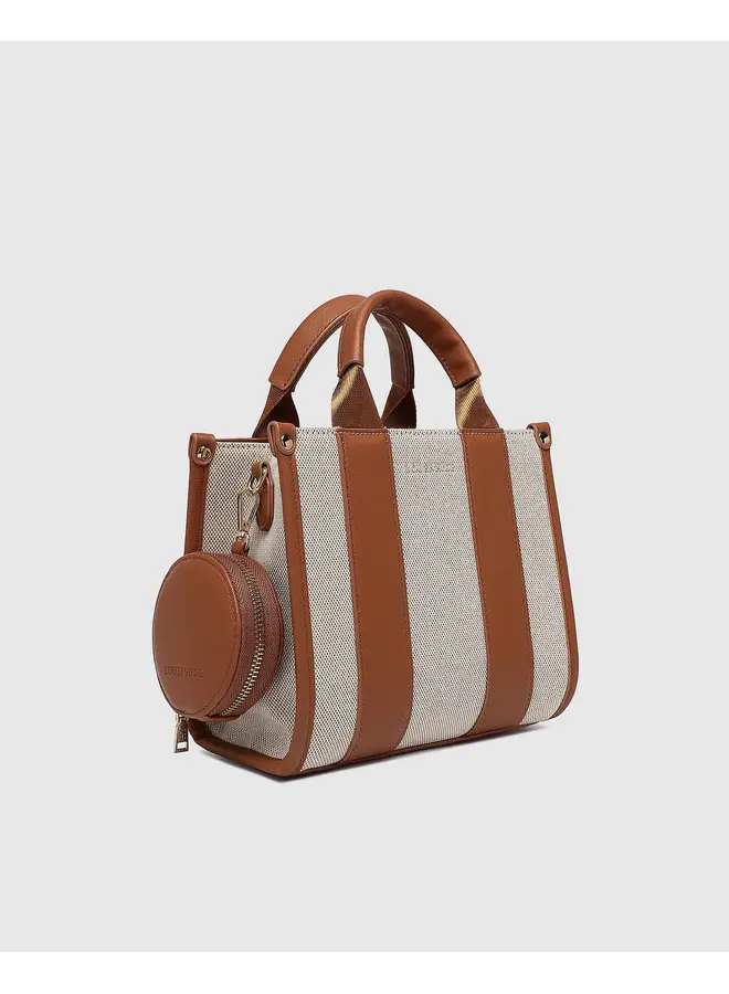 Mini Manhattan Tote Bag Natural Tan Canvas