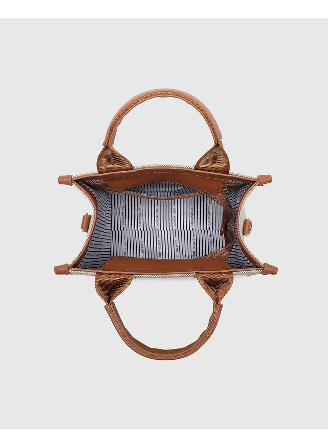 Mini Manhattan Tote Bag Natural Tan Canvas