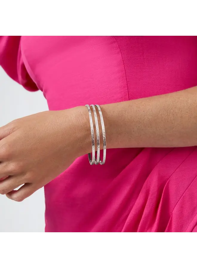 Crescent Bangle Silver
