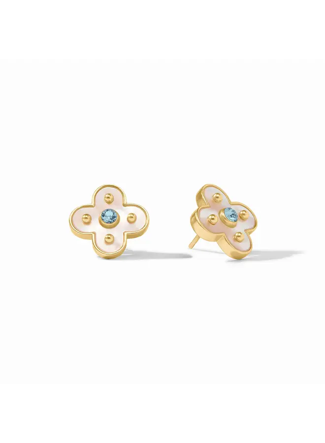 Colette Stud Chalcedony Blue