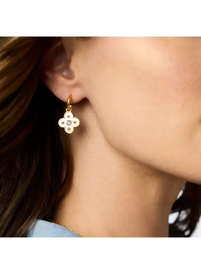 Colette Hoop & Charm Earring Chalcedony Blue