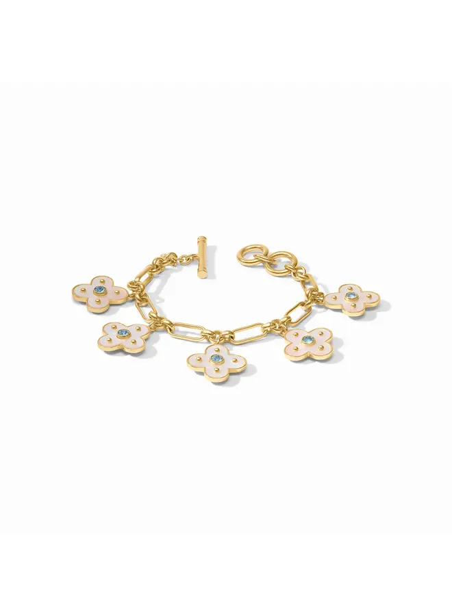 Colette Charm Bracelet Chalcedony Blue